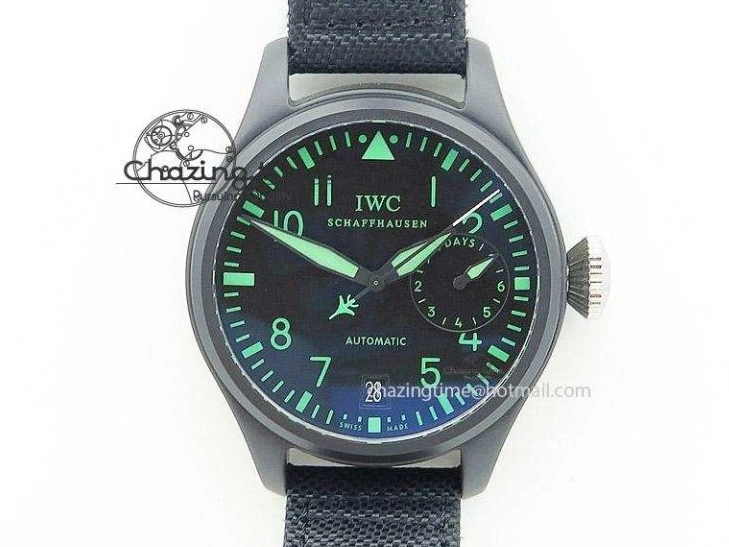 MIROTIME 0509 Pilot Chrono SS AZF 1:1 Best Edition Black Dial Orange Markers on Brown Leather Strap A EasyCare 7065